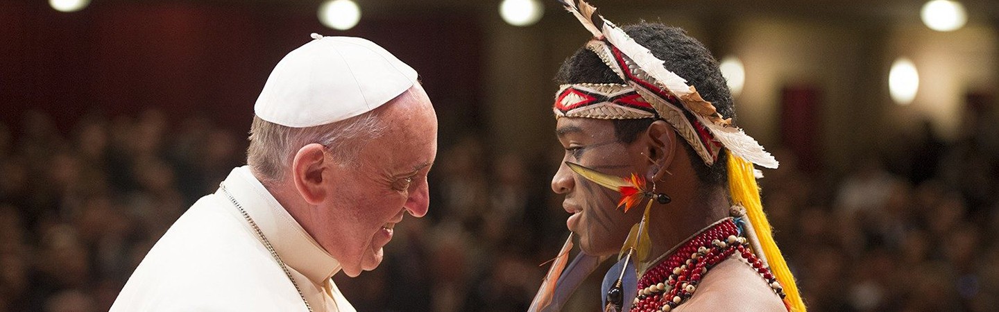 Papa Francesco incontra le popolazioni indigene amazzoniche a Puerto Madonado, Perù, 19 gennaio 2018